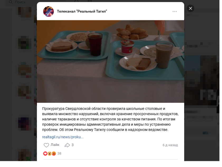 Тагильчане просят проверить школьные столовые накануне нового учебного года - Жители Нижнего Тагила выступили с предложением проверить школьный общепит муниципалитета накануне начала нового учебного года. Об этом сообщили подписчики Реального Тагила во ВКонтакте и опрошенные редакцией законные представители школьников. Тагильчане просят проверить школьные столовые накануне нового учебного года -