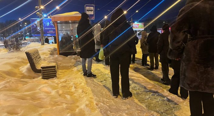 вагонка остановка зима